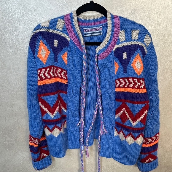 Kimchi Blue Multicolor Patterned Cardigan - Picture 2 of 9